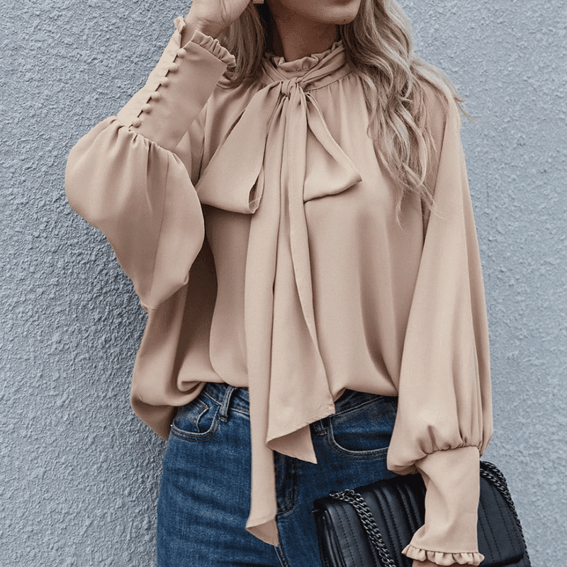 Kvinnor Långärmad Blus – Minimalistisk Elegans för Varje Tillfälle