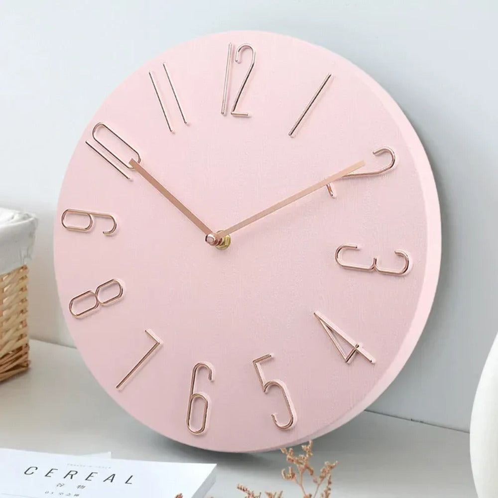 Minimalistisk Stille Veggklokke för Modern Hem