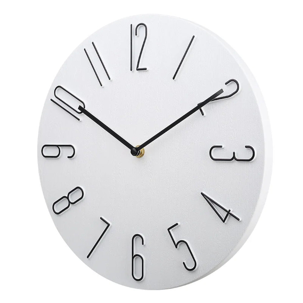 Minimalistisk Stille Veggklokke för Modern Hem
