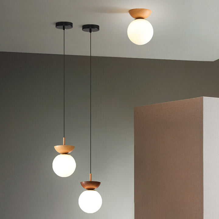 Minimalistisk Taklampa – Japansk Stil med Justerbar LED Ljus