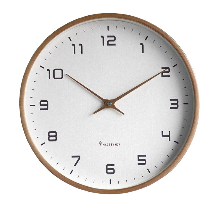 Minimalistisk Veggklokke i Trä med Skandinavisk Design