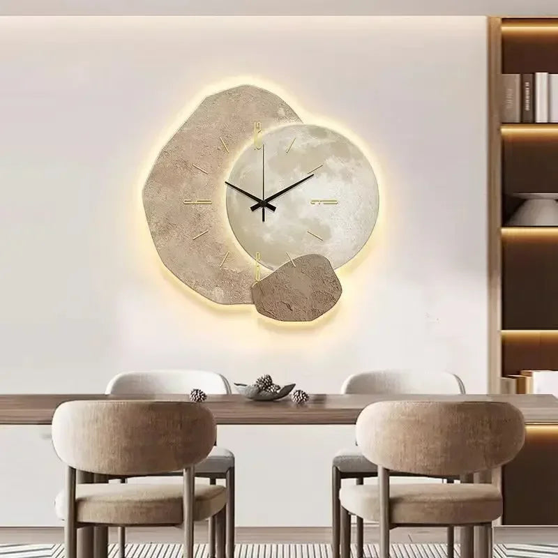 Minimalistisk Veggklokke i Trä med Stille Mekanisme