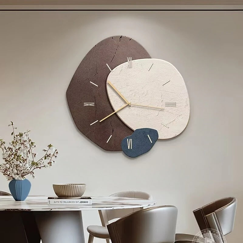 Minimalistisk Veggklokke i Trä med Stille Mekanisme