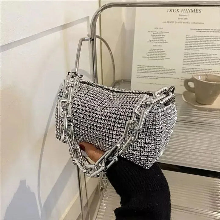 Miniveske för Kvinnor med Rhinsteiner och Kjede