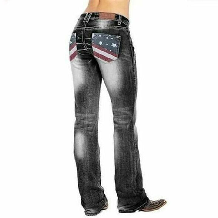 Dam Bootcut Denimjeans med Bekväm Passform