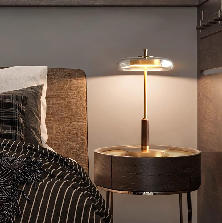 Bordslampa | Elegant Modern Design | LED &amp; Glas
