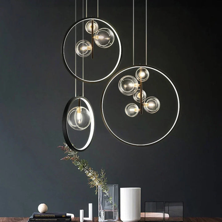 Modern Bubble Glas Pendellampa - Industriell Elegans