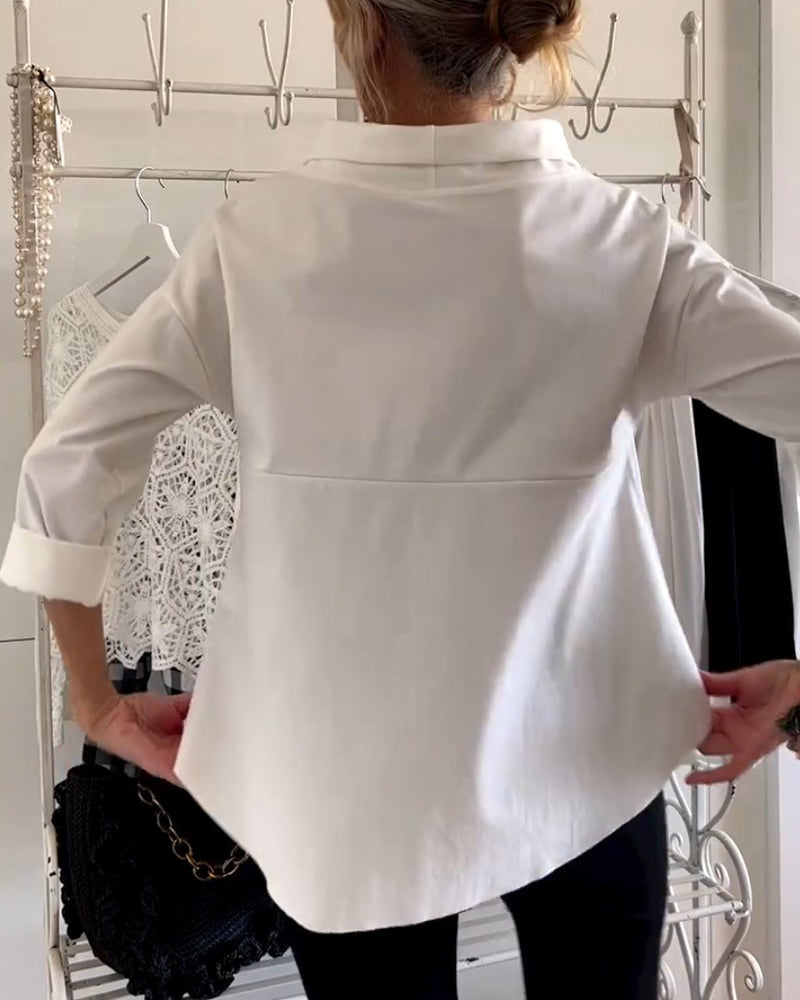 Dam Topp Modern Hög Krage - Elegant &amp; Andningsbar