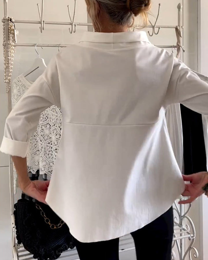 Dam Topp Modern Hög Krage - Elegant &amp; Andningsbar