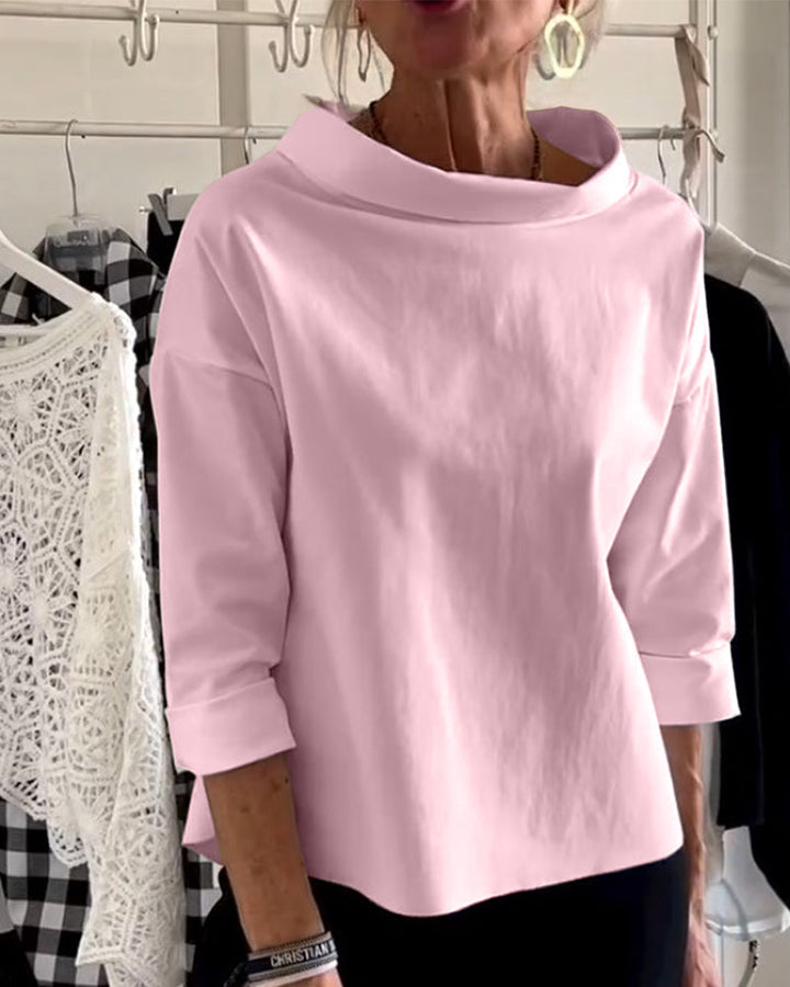 Dam Topp Modern Hög Krage - Elegant &amp; Andningsbar