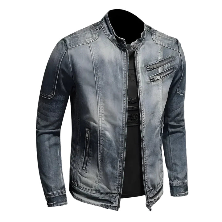 Herr Vinter Denimjakke – Modern och Varm Stil