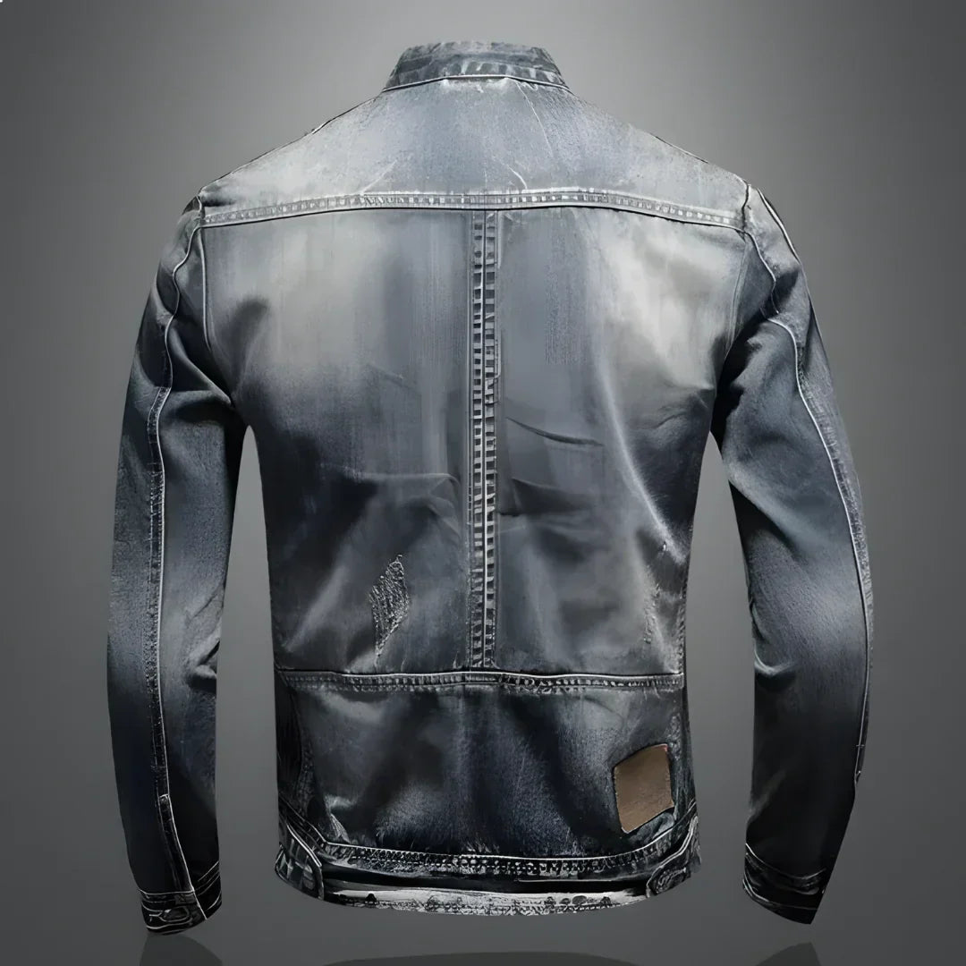Herr Vinter Denimjakke – Modern och Varm Stil