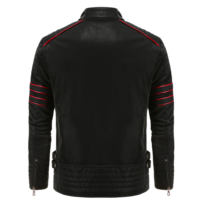 Herrejakke med Röde Detaljer – Modern Stil