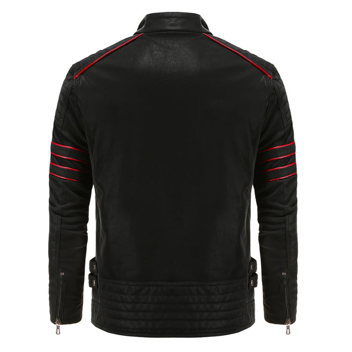 Herrejakke med Röde Detaljer – Modern Stil