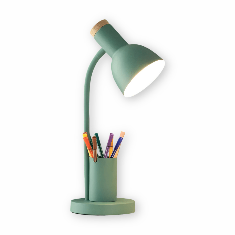 Modern LED-bordslampa med Penneholder för Hemmekontor