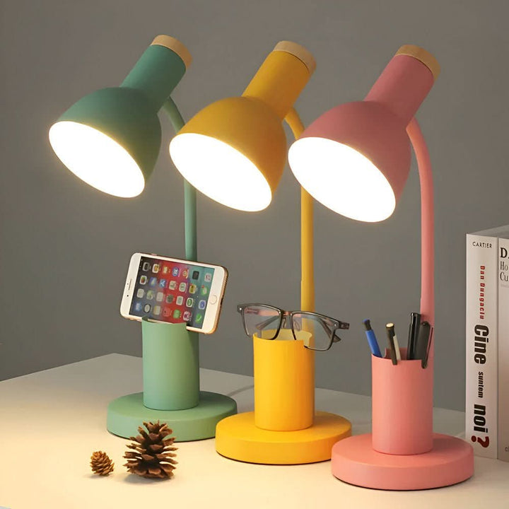 Modern LED-bordslampa med Penneholder för Hemmekontor