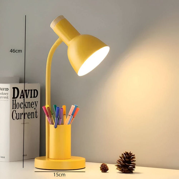 Modern LED-bordslampa med Penneholder för Hemmekontor