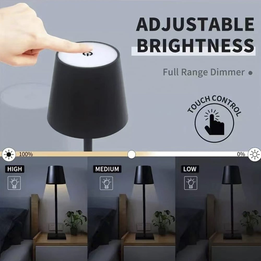 LED-bordslampa - Touch-funktion | Uppladdningsbar | Modern