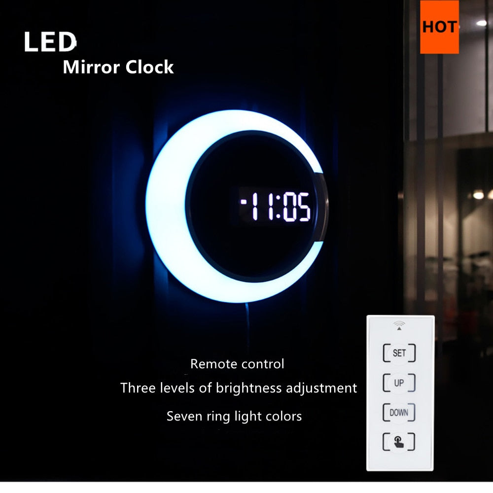 Modern LED Veggklokke för Tidlös Stil och Funktionalitet