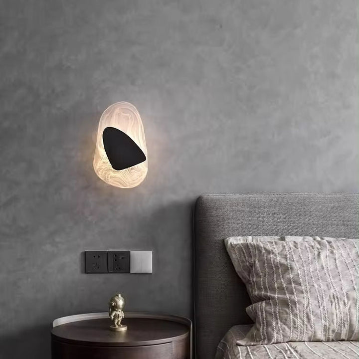 Modern LED Vägglampa i Glas - Guld och Svart Alternativer