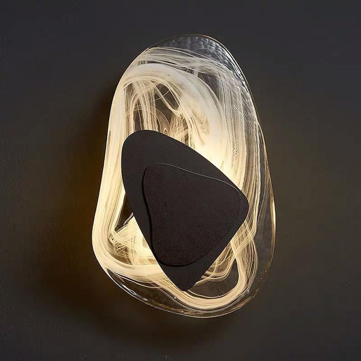 Modern LED Vägglampa i Glas - Guld och Svart Alternativer