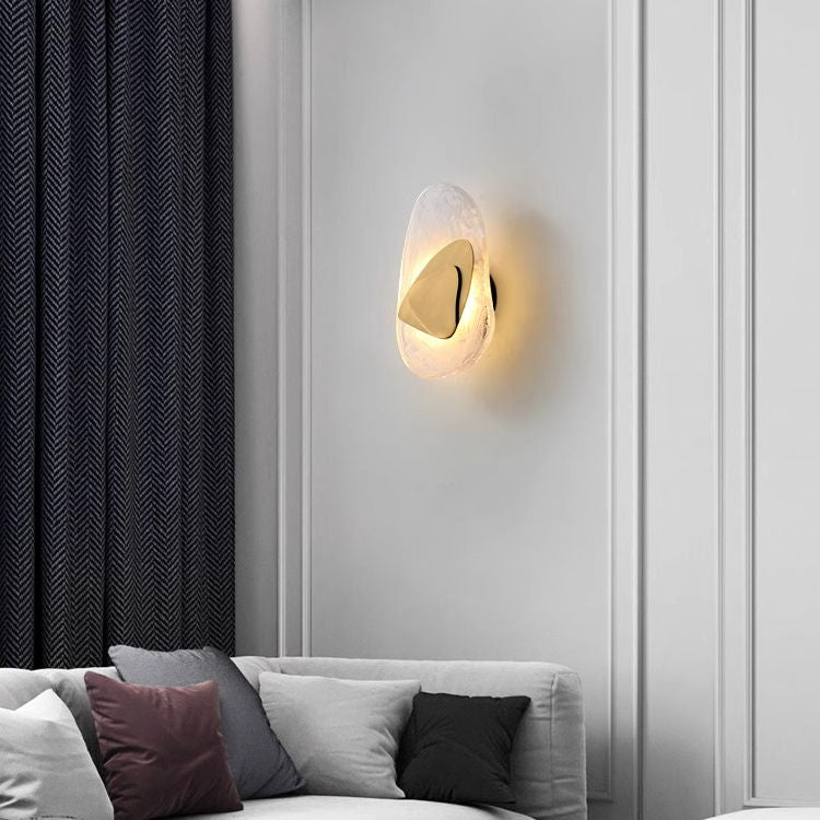 Modern LED Vägglampa i Glas - Guld och Svart Alternativer
