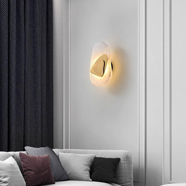 Modern LED Vägglampa i Glas - Guld och Svart Alternativer