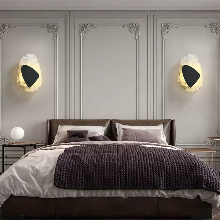 Modern LED Vägglampa i Glas - Guld och Svart Alternativer