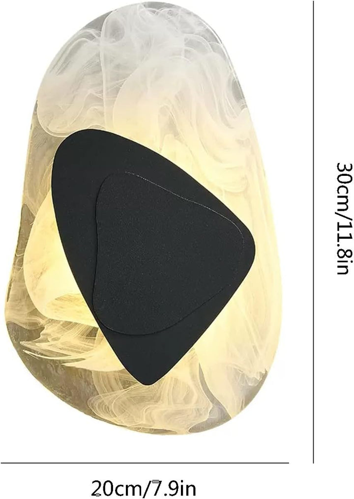 Modern LED Vägglampa i Glas - Guld och Svart Alternativer