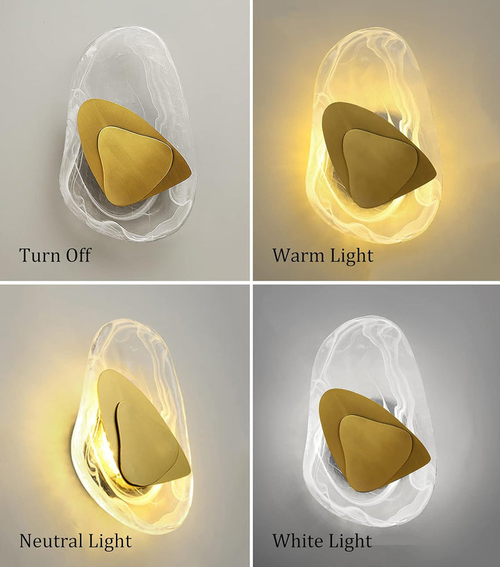 Modern LED Vägglampa i Glas - Guld och Svart Alternativer