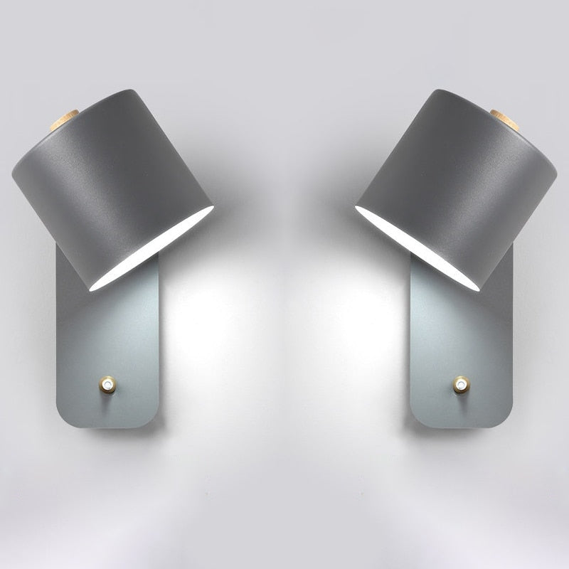 Modern LED Vägglampa för Hemmet med Praktisk Bryter