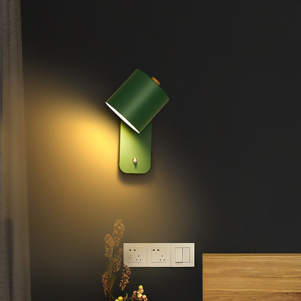 Modern LED Vägglampa för Hemmet med Praktisk Bryter