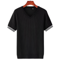 Herr Slim Fit V-hals T-skjorta – Modern Stil