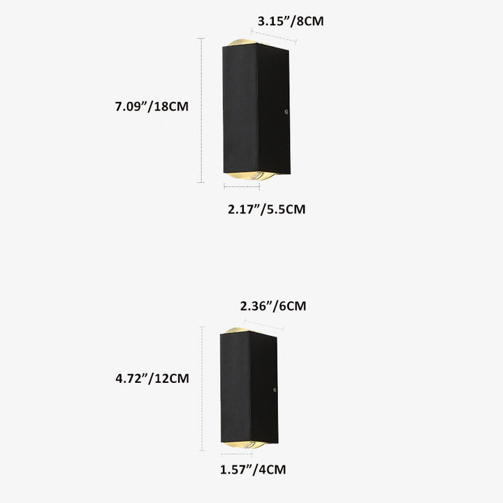 Modern Rektangulär Utomhus Vägglampa LED – 6W/10W