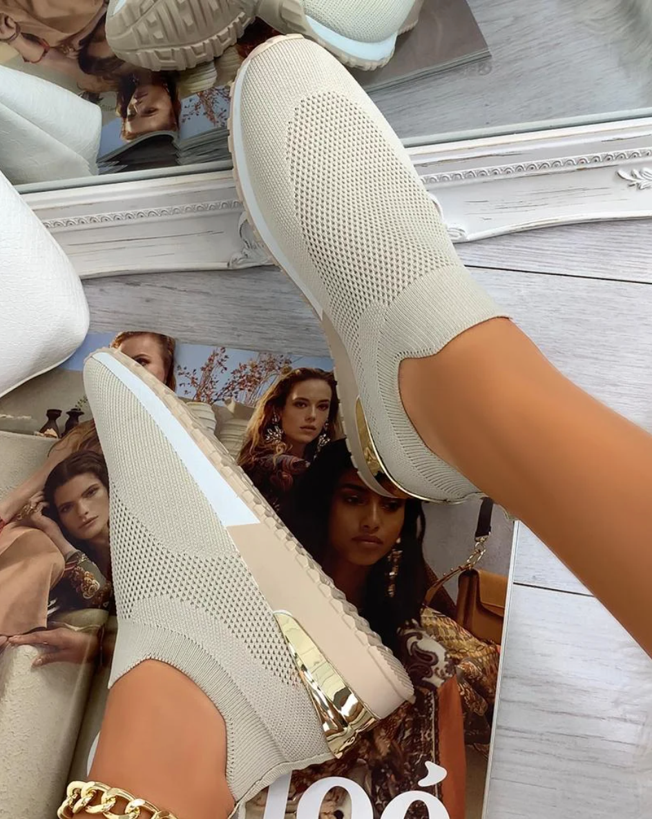 Kvinnor Modern Slip-on Sneakers – Komfort och Stil för Vardagen
