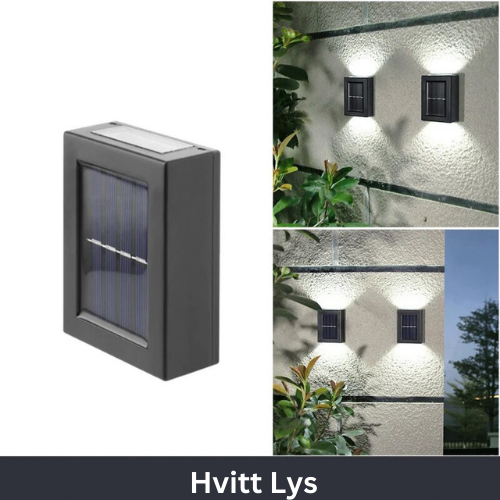 Solcelledrevne Vegglamper - IP65 Vattentäta LED Ljus