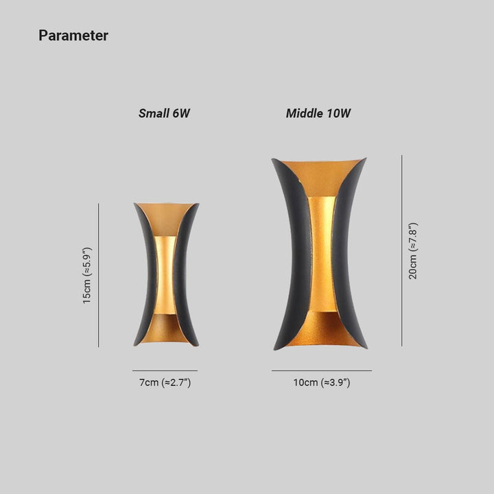 Modern LED Vägglampa - Varbestandig | UV-ljus Offentlig