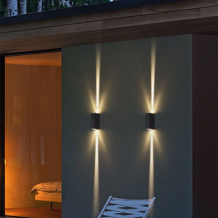 Modern Utomhus Vägglampa i Rektangulär Design