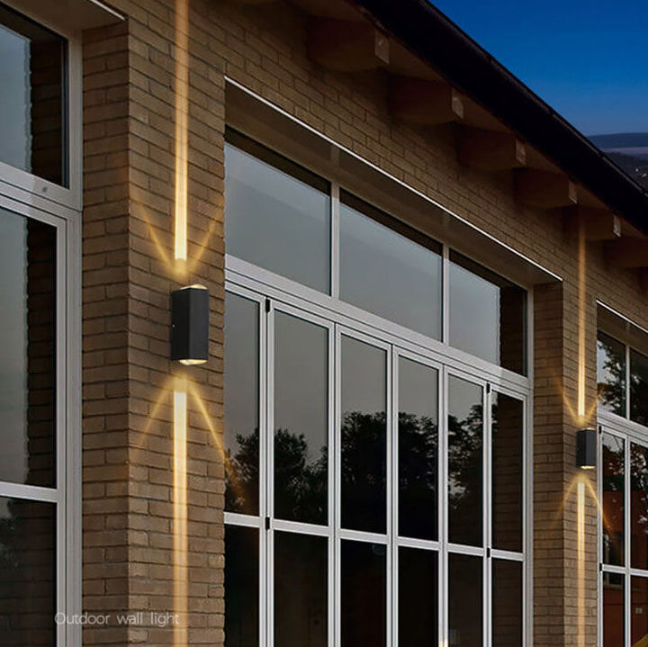 Modern Utomhus Vägglampa i Rektangulär Design
