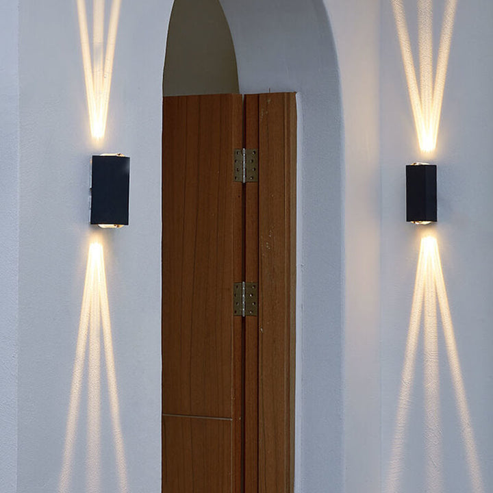 Modern Utomhus Vägglampa i Rektangulär Design