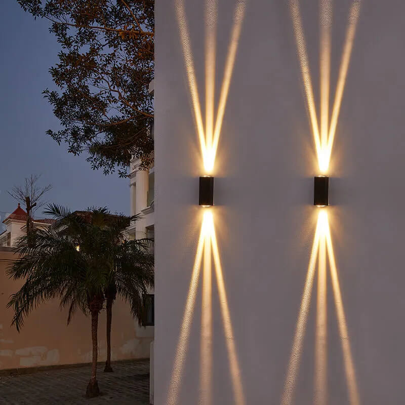 Modern Utomhus Vägglampa i Rektangulär Design