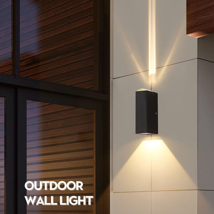 Modern Utomhus Vägglampa i Rektangulär Design