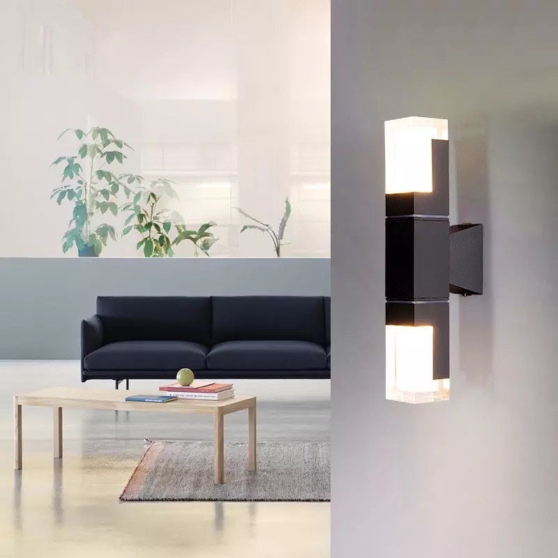 Vägglampa Ute med Bevegelsessensor Modern Design för Inngangspartier och Hager