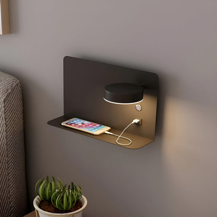 Modern Vägglampa med USB-lader och Bryter för Hemmet