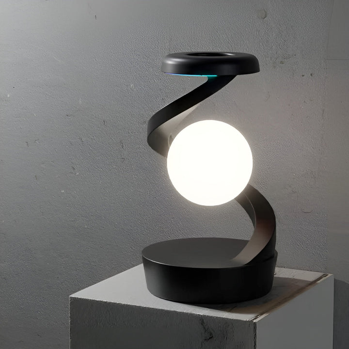 Modern Svevende Lampa med Roterende LED och Trådlös Laddning