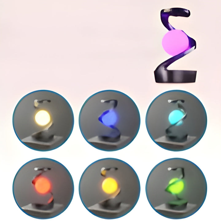 Modern Svevende Lampa med Roterende LED och Trådlös Laddning