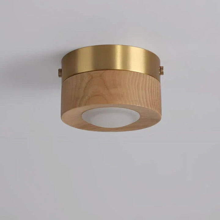 Taklampa med Varm LED &amp; Elegant Valnött-Look