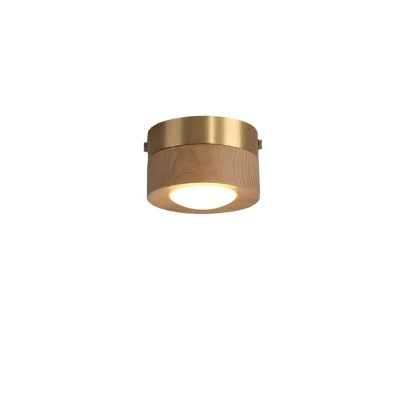 Taklampa med Varm LED &amp; Elegant Valnött-Look