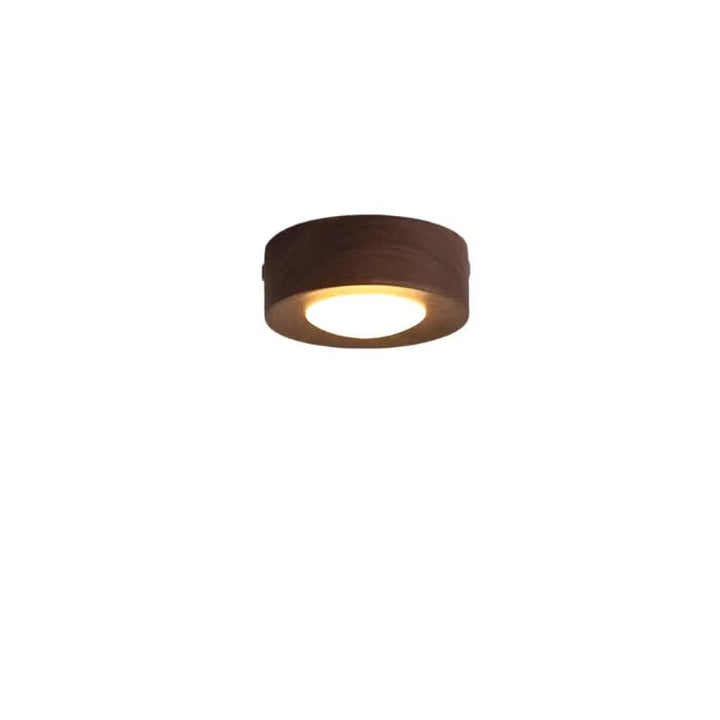 Taklampa med Varm LED &amp; Elegant Valnött-Look