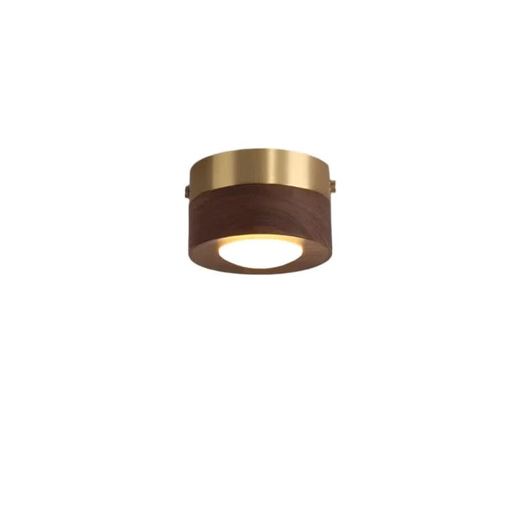 Taklampa med Varm LED &amp; Elegant Valnött-Look